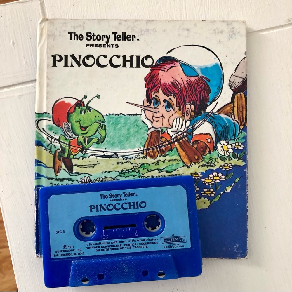 70s Storyteller Pinocchio book and cassette